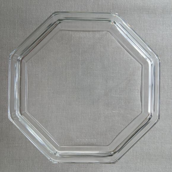 Arcoroc France Octagonal Clear Glass Covered Dish display Vintage 80s potpourri - Picture 7 of 12